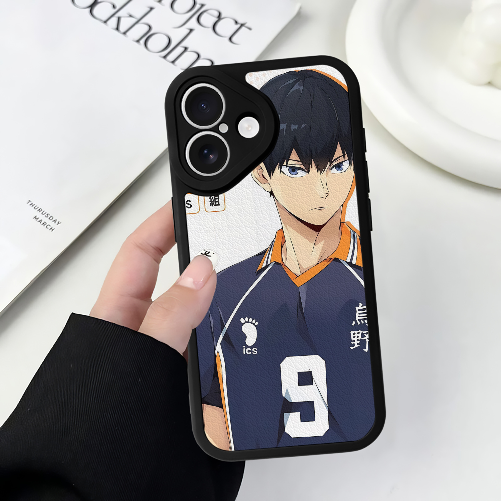 （画像用） ハイキュー!! Haikyu!! 【iPhone 16シリーズ対応】シリコンスマホケース（レザー調） 材質：シリコン